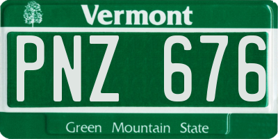 VT license plate PNZ676