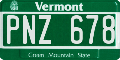 VT license plate PNZ678
