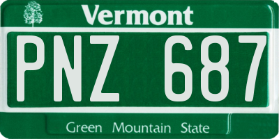 VT license plate PNZ687
