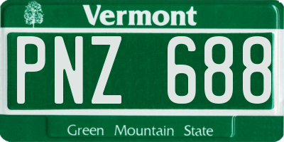 VT license plate PNZ688
