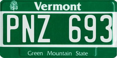 VT license plate PNZ693