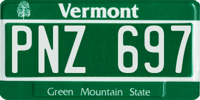 VT license plate PNZ697