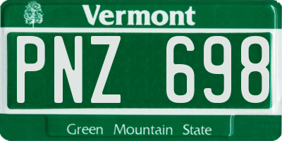 VT license plate PNZ698