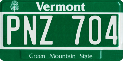 VT license plate PNZ704
