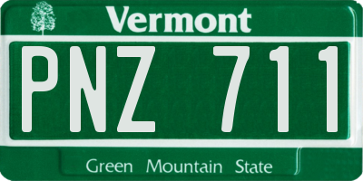 VT license plate PNZ711