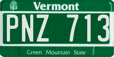 VT license plate PNZ713