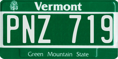 VT license plate PNZ719