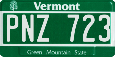 VT license plate PNZ723