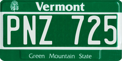 VT license plate PNZ725