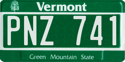 VT license plate PNZ741