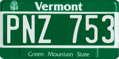 VT license plate PNZ753