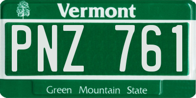 VT license plate PNZ761
