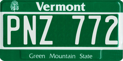 VT license plate PNZ772