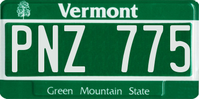 VT license plate PNZ775