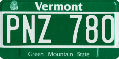 VT license plate PNZ780