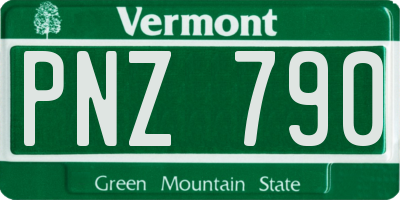 VT license plate PNZ790