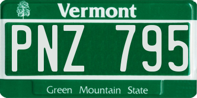 VT license plate PNZ795