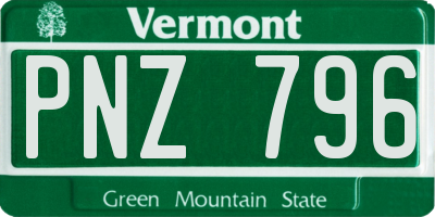 VT license plate PNZ796