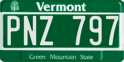 VT license plate PNZ797