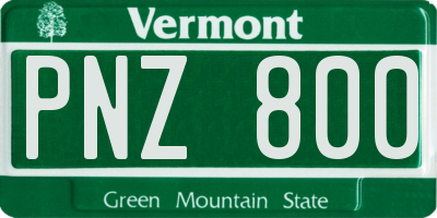 VT license plate PNZ800