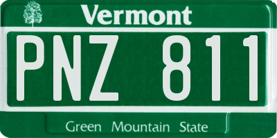 VT license plate PNZ811