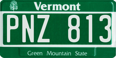 VT license plate PNZ813