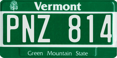 VT license plate PNZ814