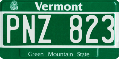 VT license plate PNZ823