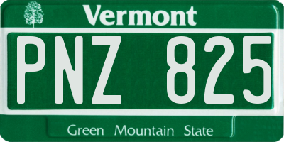 VT license plate PNZ825