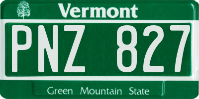 VT license plate PNZ827