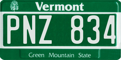VT license plate PNZ834