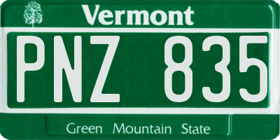 VT license plate PNZ835