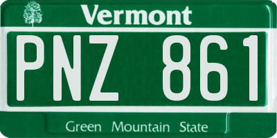 VT license plate PNZ861