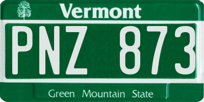 VT license plate PNZ873