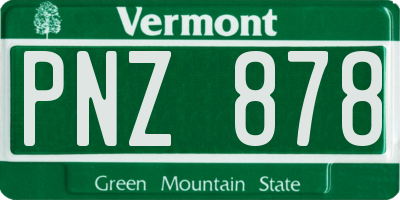 VT license plate PNZ878