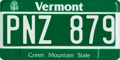 VT license plate PNZ879