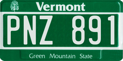 VT license plate PNZ891