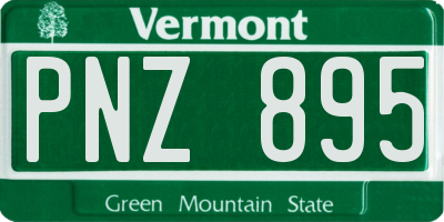 VT license plate PNZ895