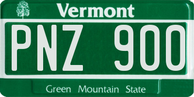 VT license plate PNZ900