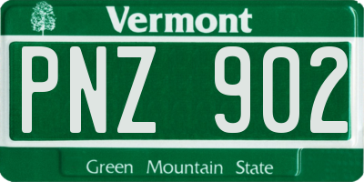 VT license plate PNZ902