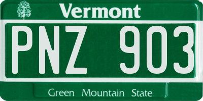 VT license plate PNZ903