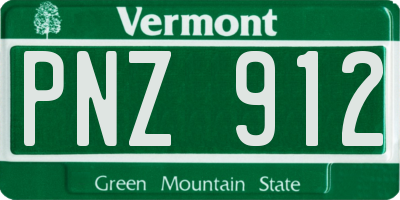 VT license plate PNZ912