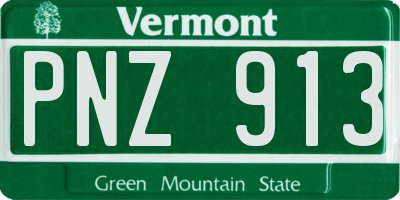 VT license plate PNZ913