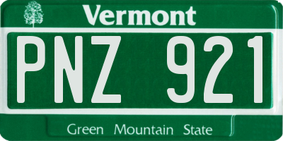 VT license plate PNZ921