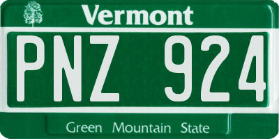VT license plate PNZ924