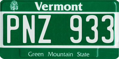 VT license plate PNZ933