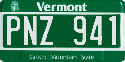VT license plate PNZ941