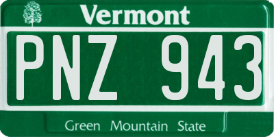 VT license plate PNZ943