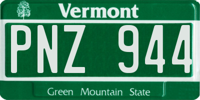 VT license plate PNZ944