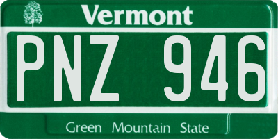 VT license plate PNZ946